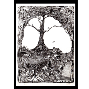 Tree of Life - Ink Drawing - Alpha Omega Art Prints - Items for Sale