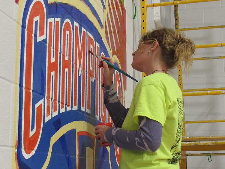 Murals we painted inside the Calk-Wilson Elentary School of Corpus Christi, Texas.