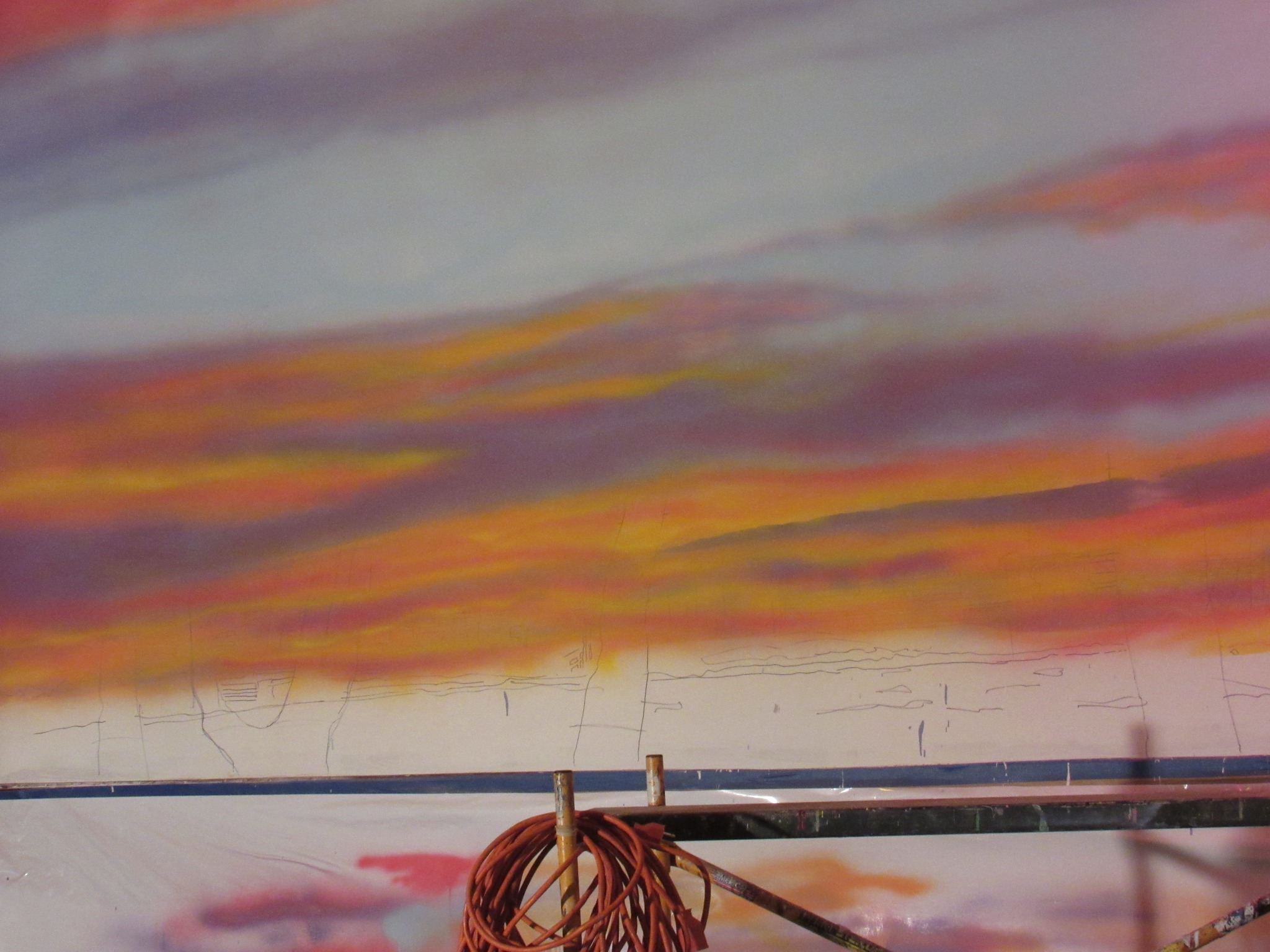 Mural painted for the Sunset Rodeo in Corpus Christi, Texas.